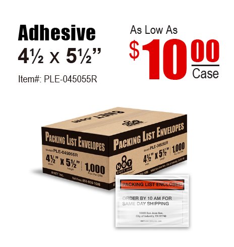 Shipping Supplies > Packing List Envelopes - Adhesive