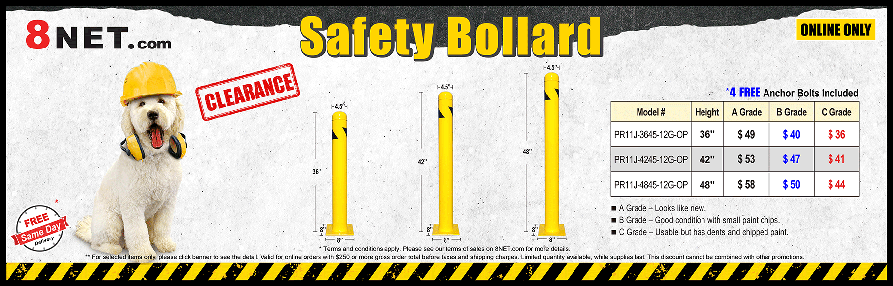 https://www.8net.com/clearance/warehouse-equipment-supplies/24-safety-bollard.html