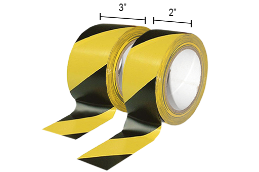 Bright Black and Yellow Safety Caution Tape Vinyl - 8NET